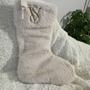 VS Faux Fur Monogrammed Stocking (New)